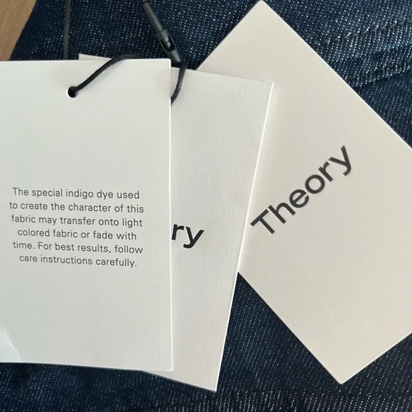 NWT Theory Indigo Boxy Drape Denim Shirt - Picture 6 of 6